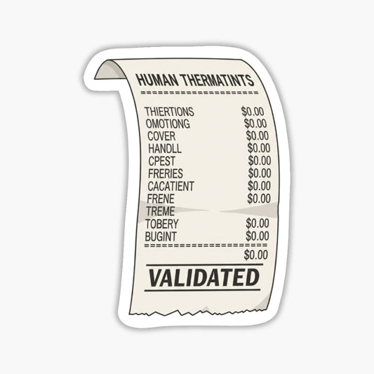 Mental Health Sticker - Retro Receipt Feelings Make Sense Decal