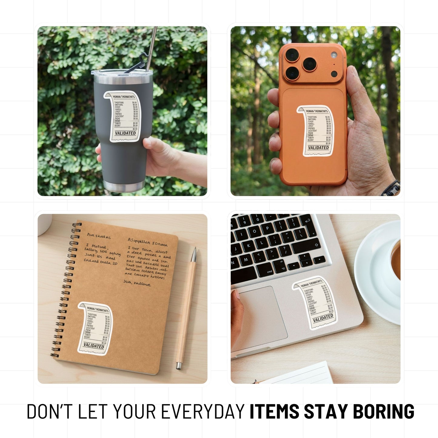 Mental Health Sticker - Retro Receipt Feelings Make Sense Decal