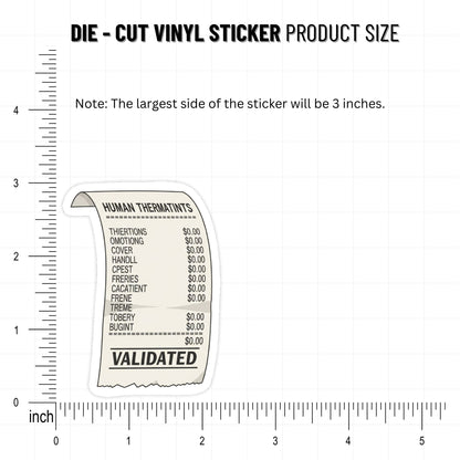 Mental Health Sticker - Retro Receipt Feelings Make Sense Decal