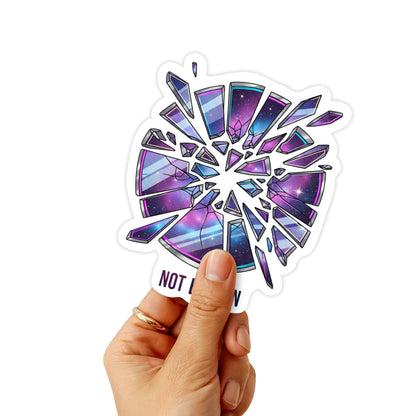 Self-Love Sticker - "Not Broken" Vaporwave Mirror Graphic