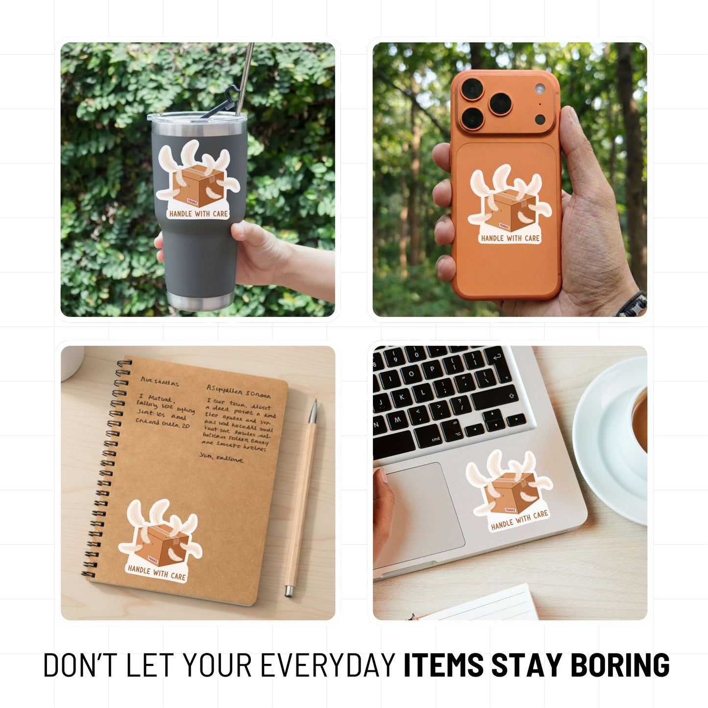 Today I Choose Gentle Self-Care Sticker - Handle With Care Decal