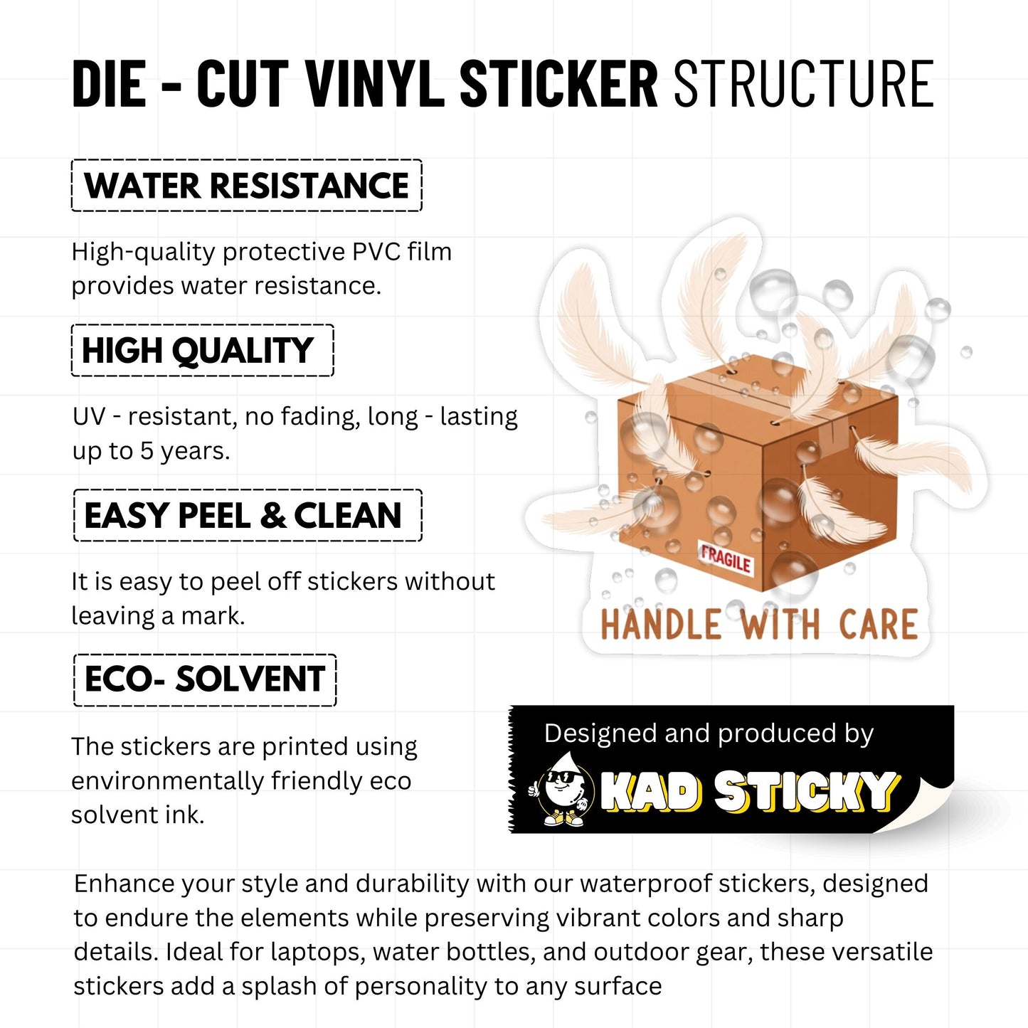 Today I Choose Gentle Self-Care Sticker - Handle With Care Decal