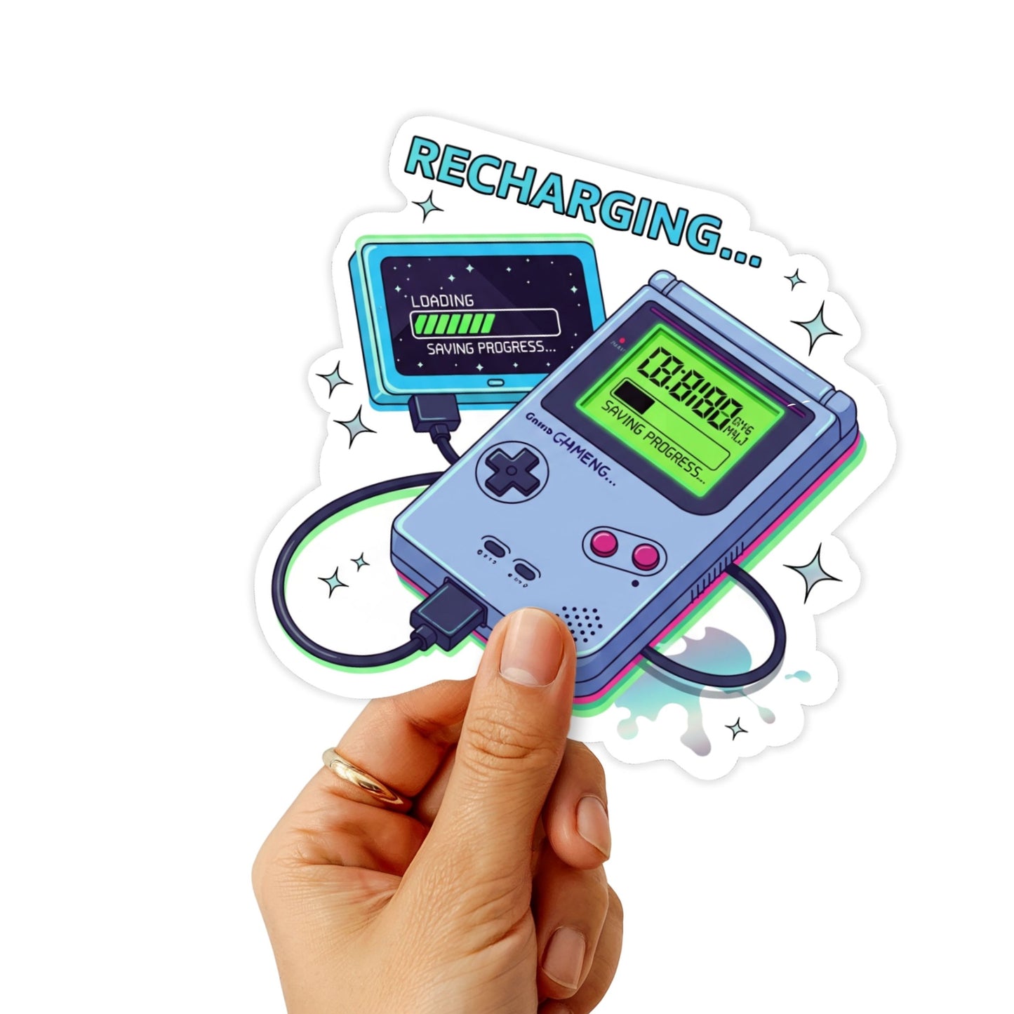 Rest is Recovery Mental Health Sticker - Y2K Gamer Aesthetic