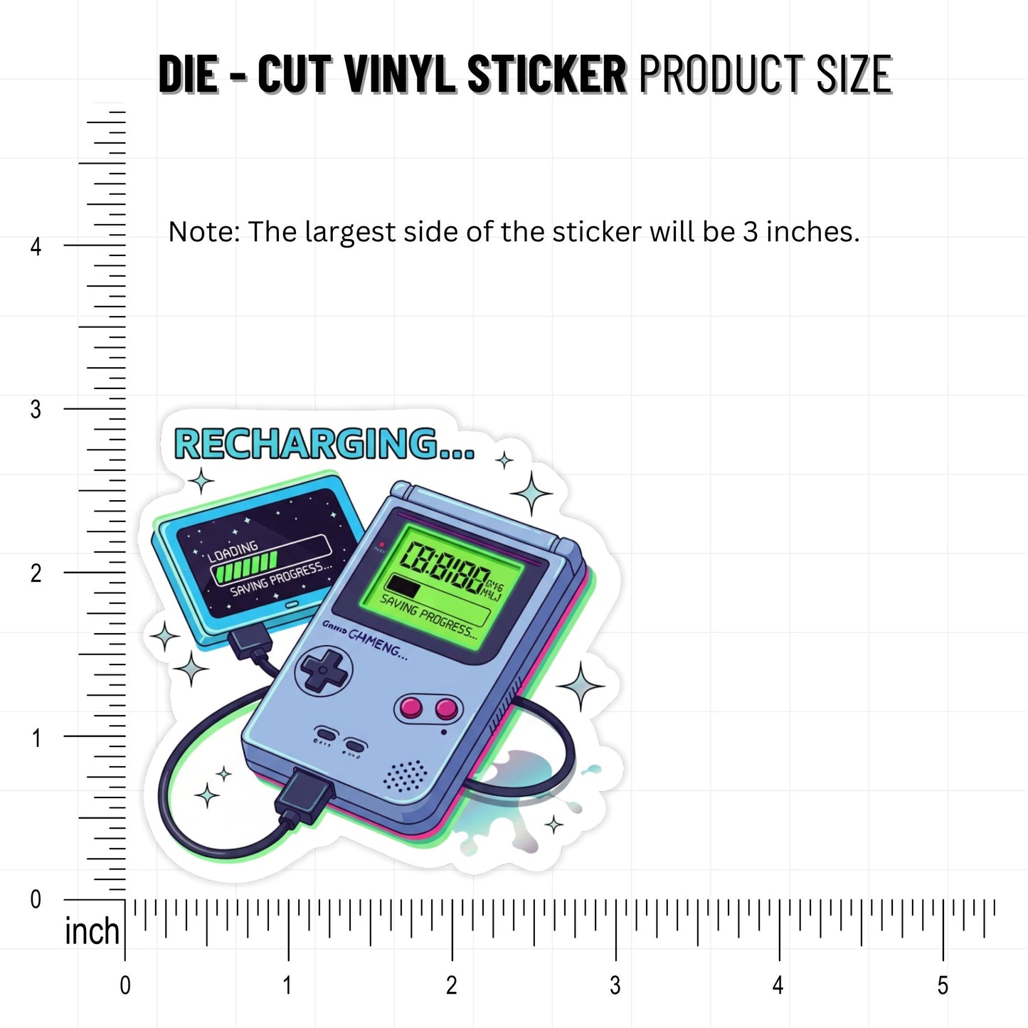 Rest is Recovery Mental Health Sticker - Y2K Gamer Aesthetic