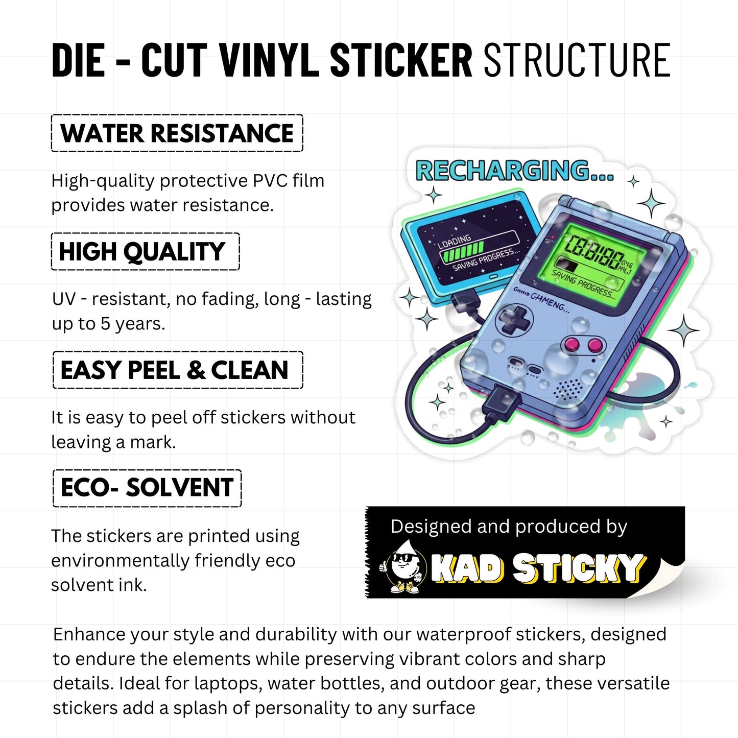 Rest is Recovery Mental Health Sticker - Y2K Gamer Aesthetic