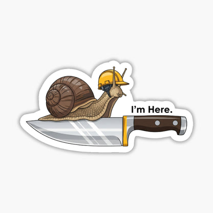 Mental Health Resilience Sticker - Showing Up Anyway Snail Vinyl