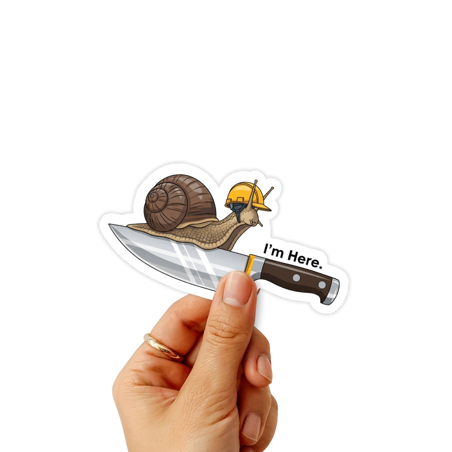 Mental Health Resilience Sticker - Showing Up Anyway Snail Vinyl