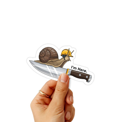 Mental Health Resilience Sticker - Showing Up Anyway Snail Vinyl