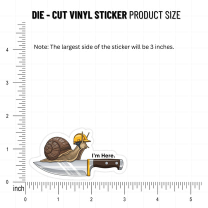 Mental Health Resilience Sticker - Showing Up Anyway Snail Vinyl