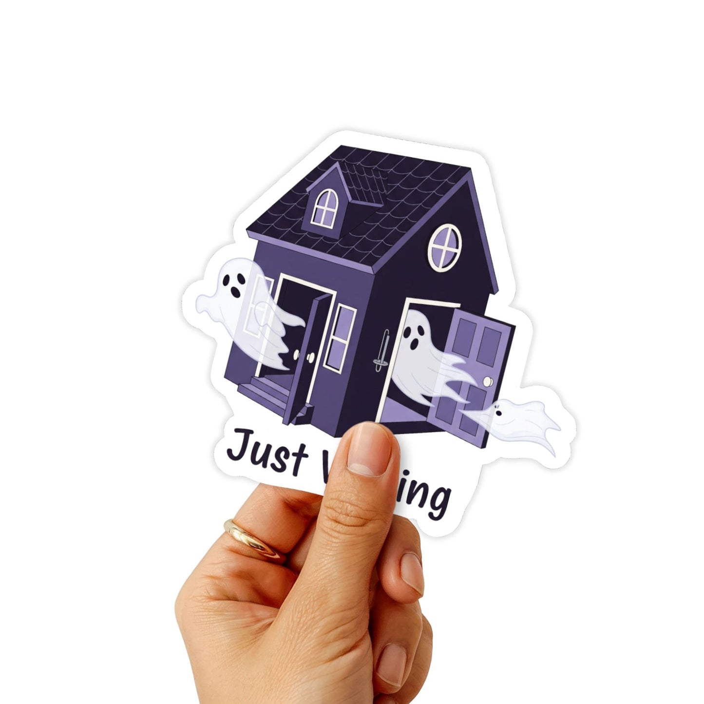 Mental Health Awareness Sticker - Feelings Are Visitors Ghost