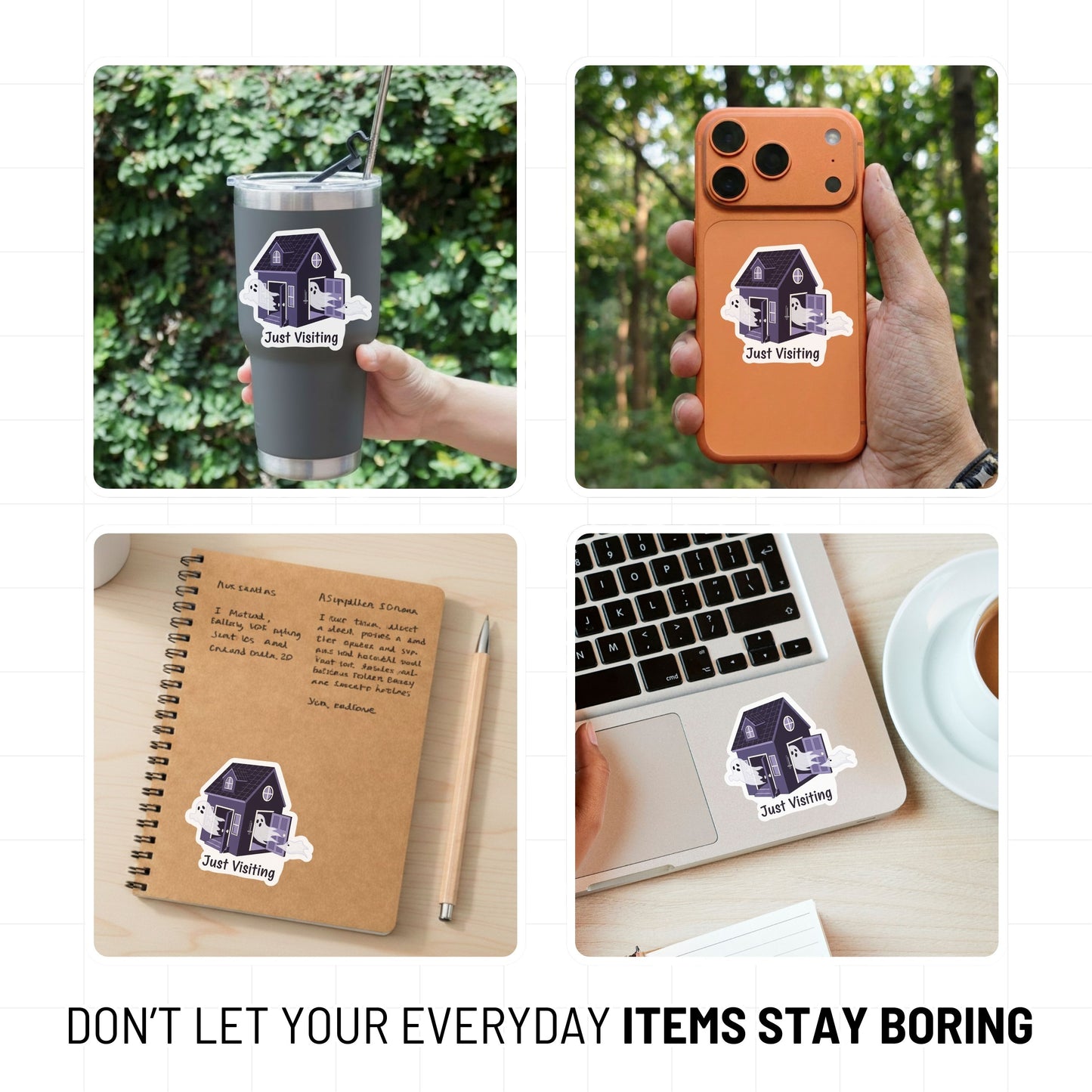 Mental Health Awareness Sticker - Feelings Are Visitors Ghost