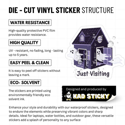 Mental Health Awareness Sticker - Feelings Are Visitors Ghost