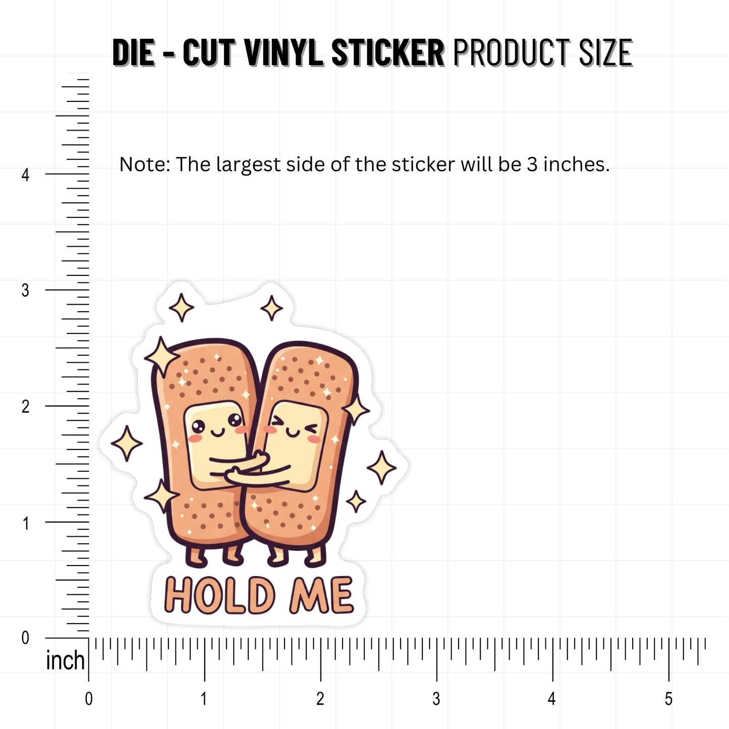 Self-Care Sticker - Hold Me Hugging Band-Aids Vinyl Decal