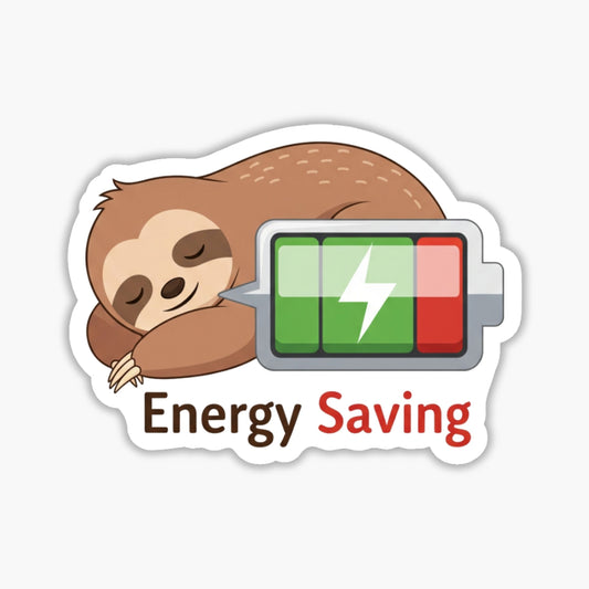 Not Lazy Sloth Mental Health Sticker - Energy Saving Vinyl Decal