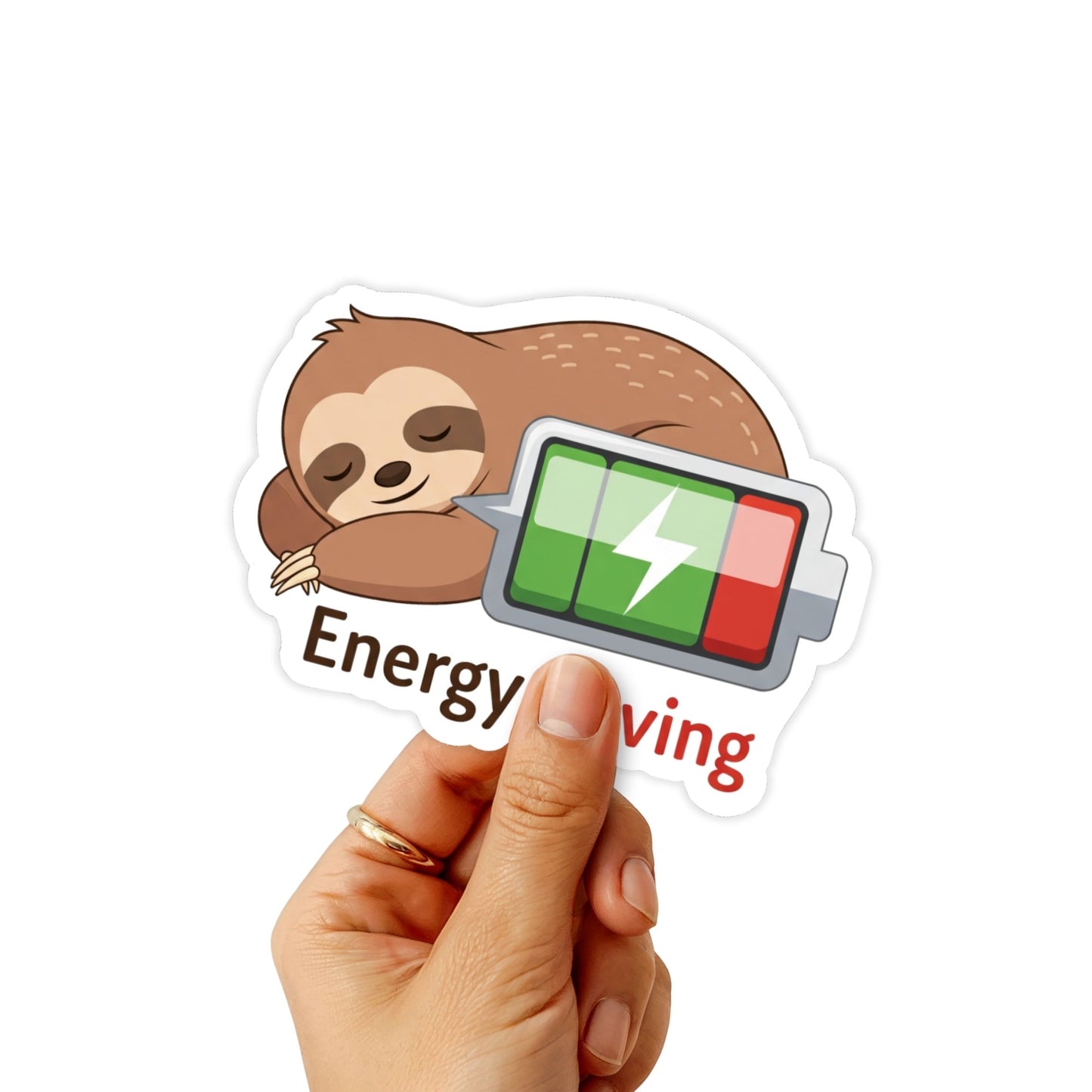 Not Lazy Sloth Mental Health Sticker - Energy Saving Vinyl Decal