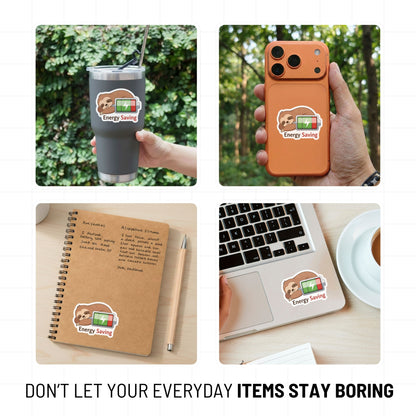 Not Lazy Sloth Mental Health Sticker - Energy Saving Vinyl Decal