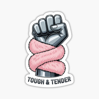 Tough and Tender Mental Health Sticker - Edgy Soft Matte Decal
