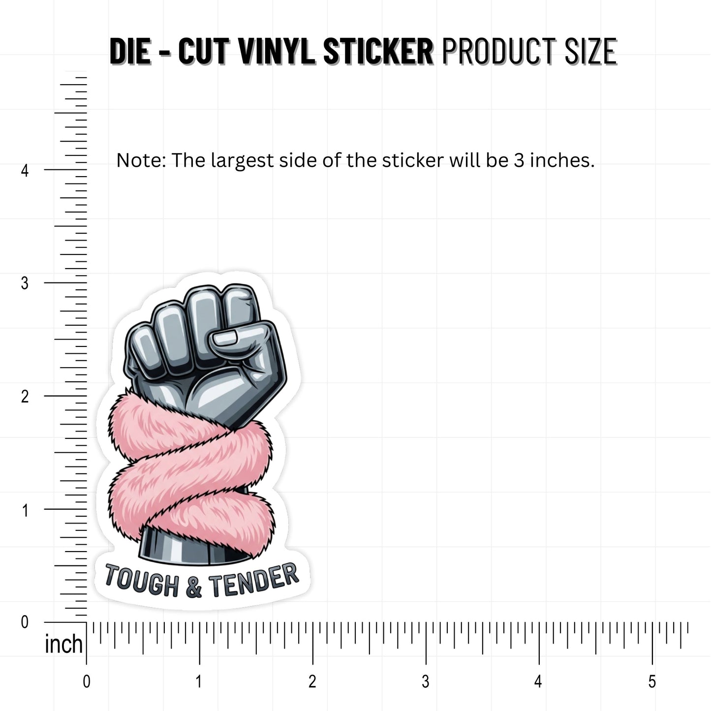 Tough and Tender Mental Health Sticker - Edgy Soft Matte Decal