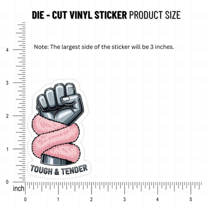 Tough and Tender Mental Health Sticker - Edgy Soft Matte Decal