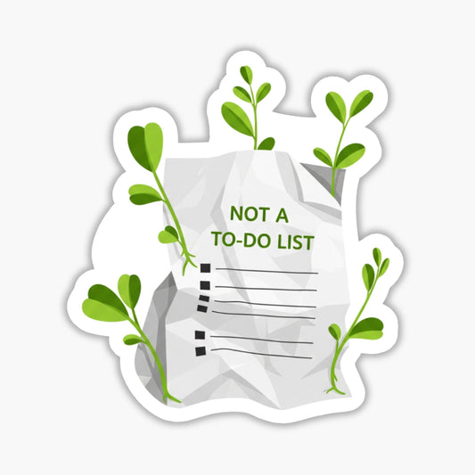 Self-Care Water Bottle Sticker - Not My Productivity Sprout Decal