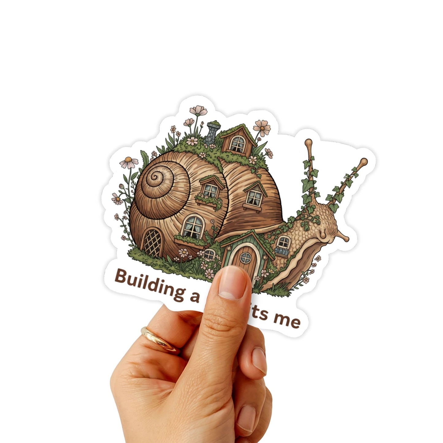 Self-Love Wellness Sticker - Custom Made Snail Cottagecore Decal