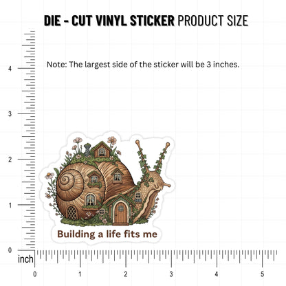 Self-Love Wellness Sticker - Custom Made Snail Cottagecore Decal
