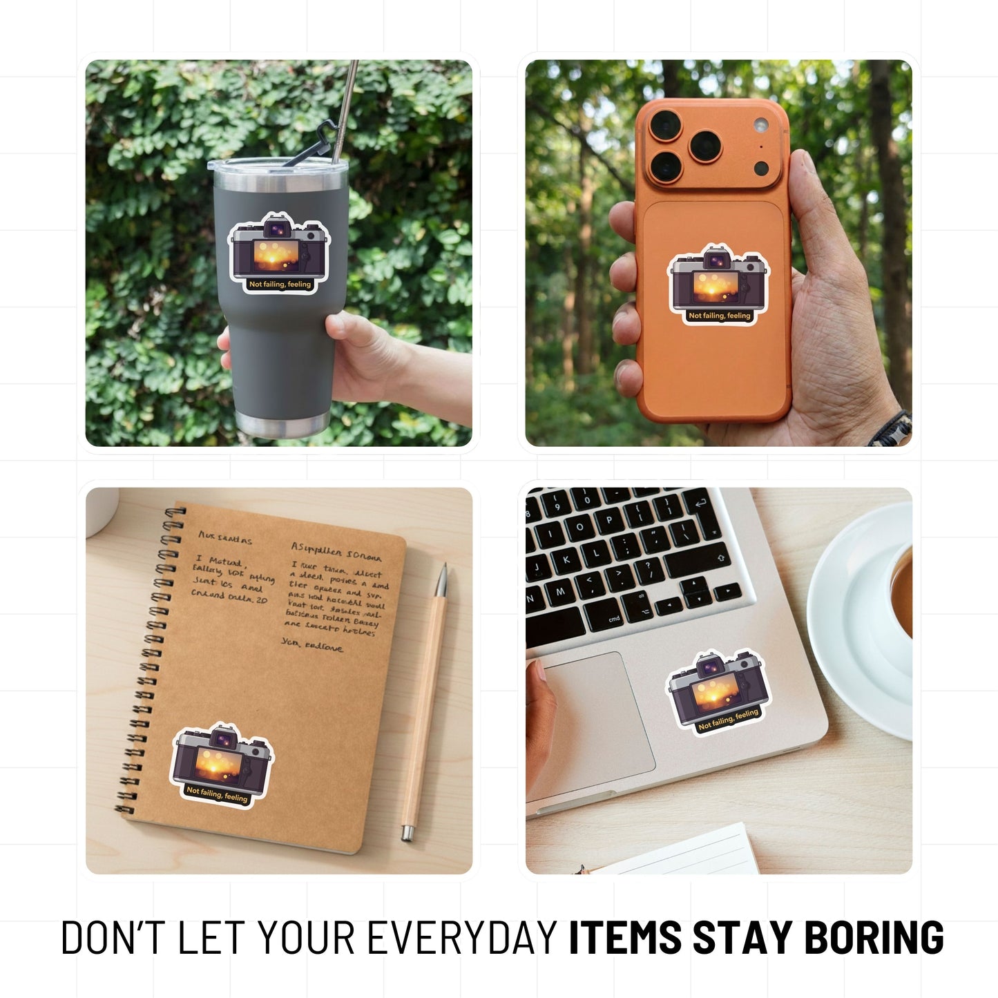 Mental Health Sticker - Not Failing Just Feeling - Matte Vinyl