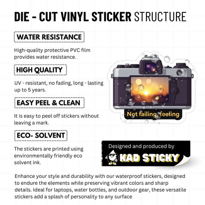 Mental Health Sticker - Not Failing Just Feeling - Matte Vinyl