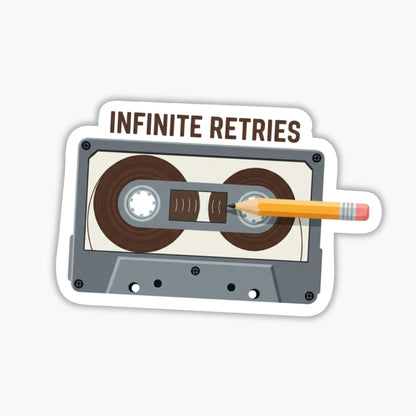 "Start Again" Cassette Tape Mental Health Sticker - Matte Vinyl