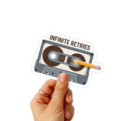 "Start Again" Cassette Tape Mental Health Sticker - Matte Vinyl