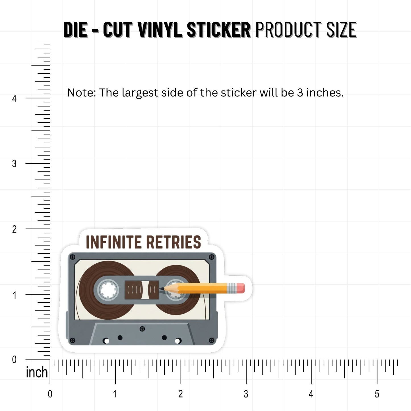 "Start Again" Cassette Tape Mental Health Sticker - Matte Vinyl