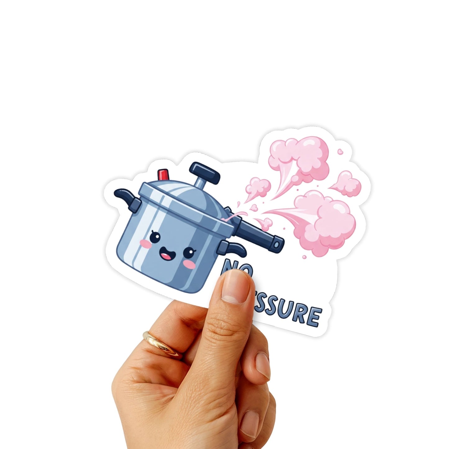 Progress Over Pressure Sticker - No Pressure Funny Wellness Decal