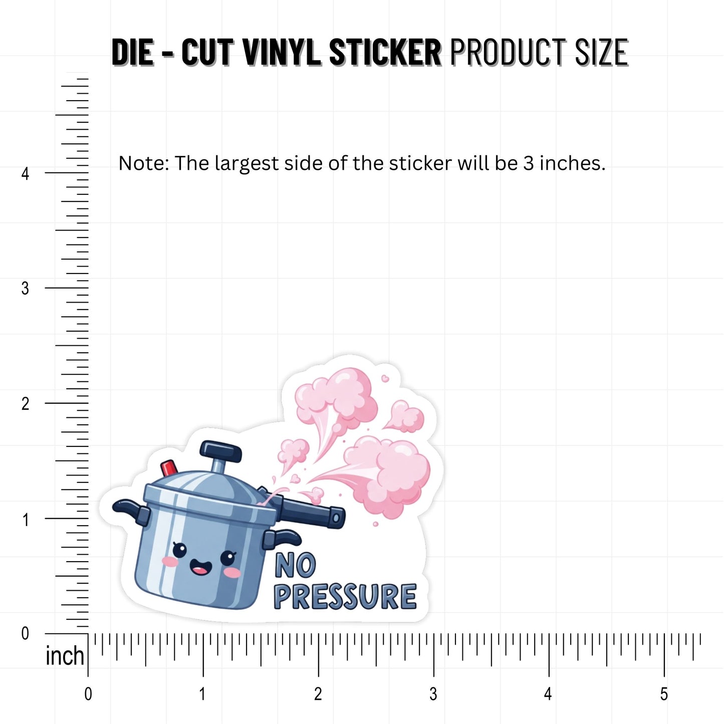 Progress Over Pressure Sticker - No Pressure Funny Wellness Decal