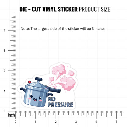 Progress Over Pressure Sticker - No Pressure Funny Wellness Decal