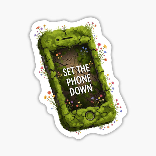 Offline Mental Health Sticker - Nature Core Digital Detox Decal