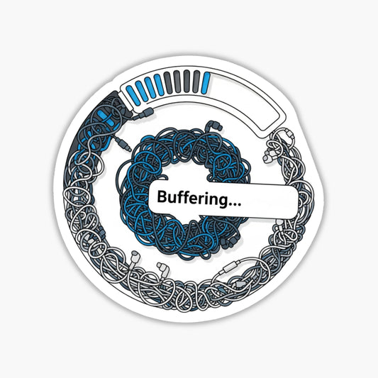 Brain Buffering ADHD Sticker - Tangled Wire Graphic Vinyl