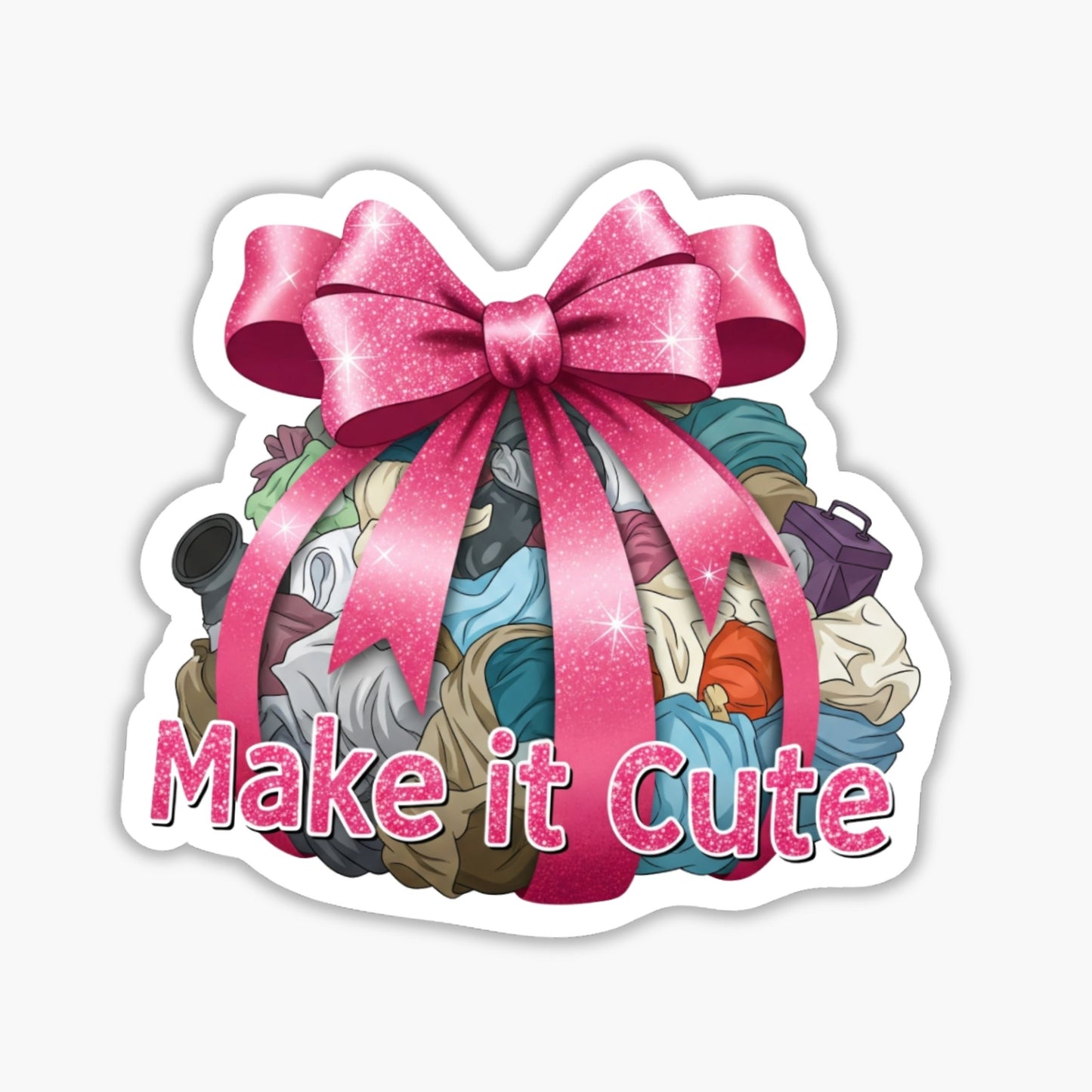 Executive Dysfunction Sticker - Make It Cute Sparkle Grunge