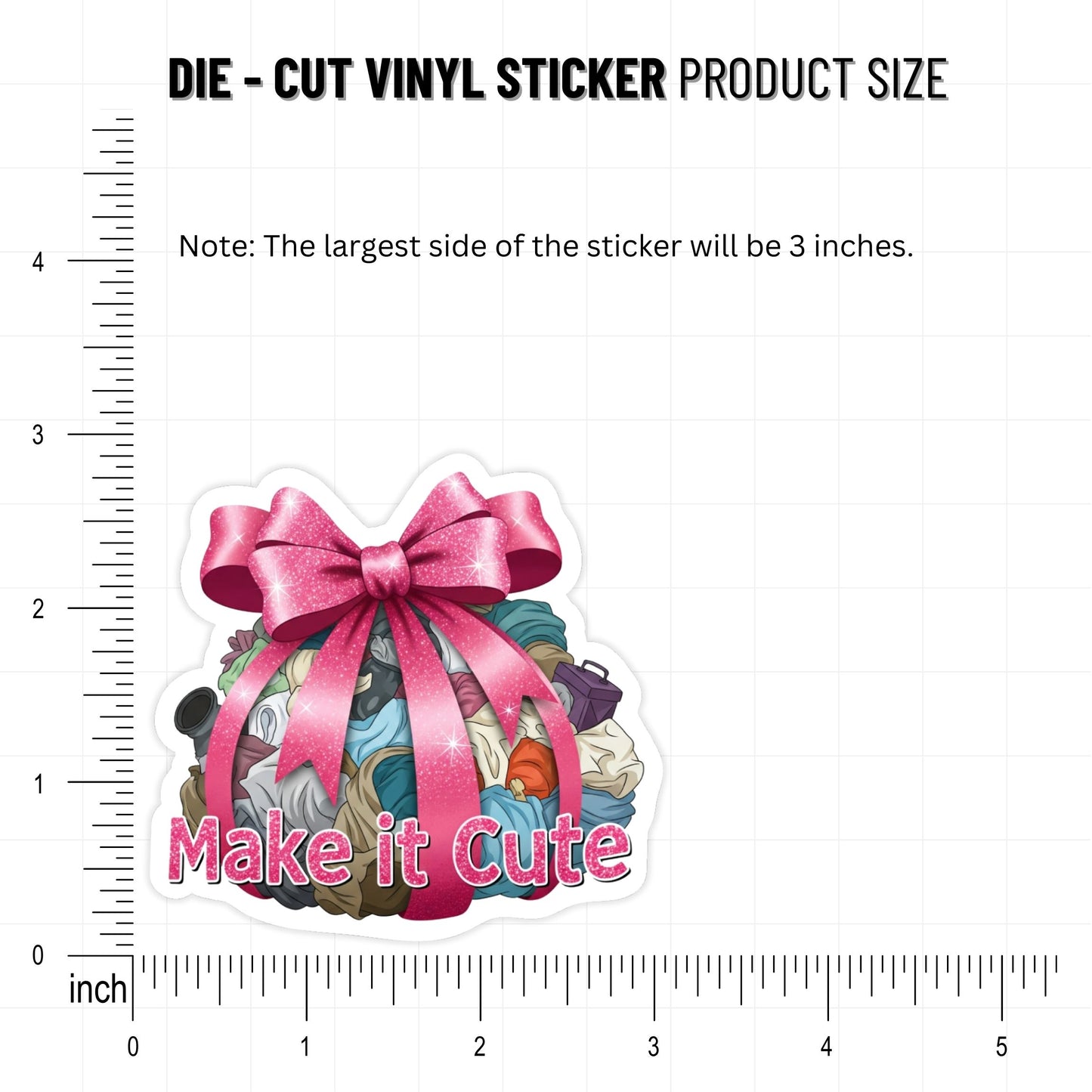 Executive Dysfunction Sticker - Make It Cute Sparkle Grunge