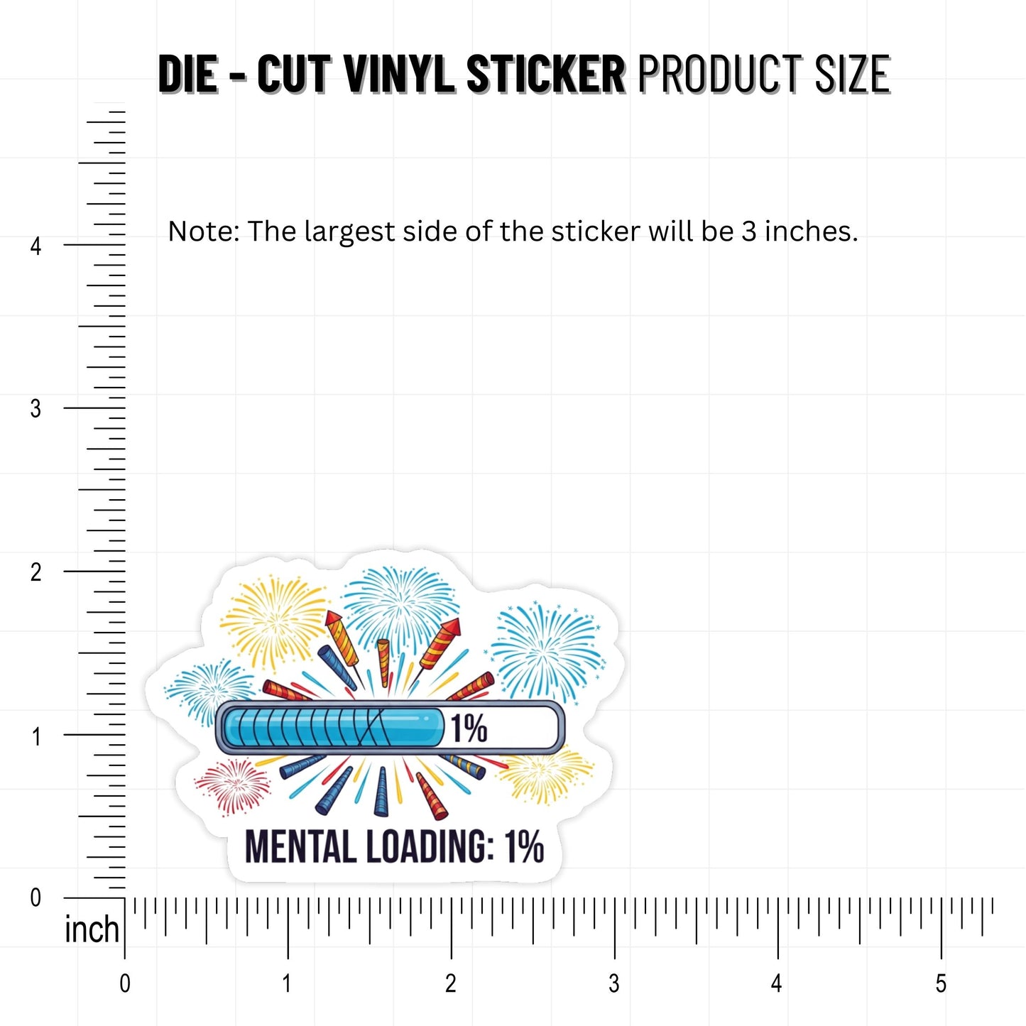 Mental Loading 1% Funny ADHD Sticker - Neurodivergent Tech Decal