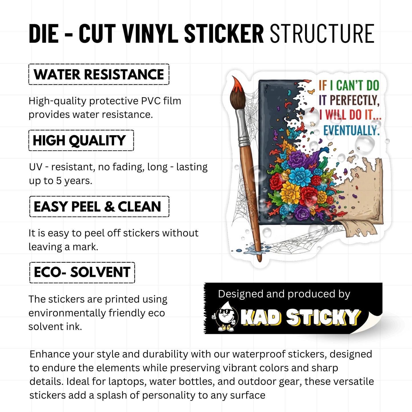 Perfectionist ADHD Sticker - If I Can't Do It Perfectly Vinyl