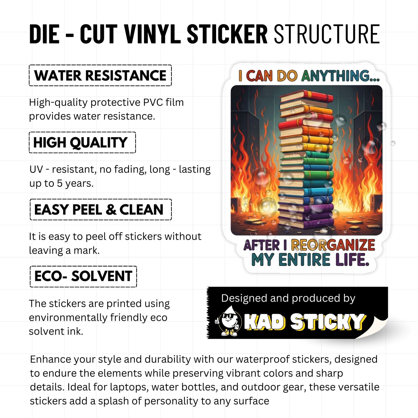 ADHD Humor Sticker - I Can Do Anything After I Reorganize