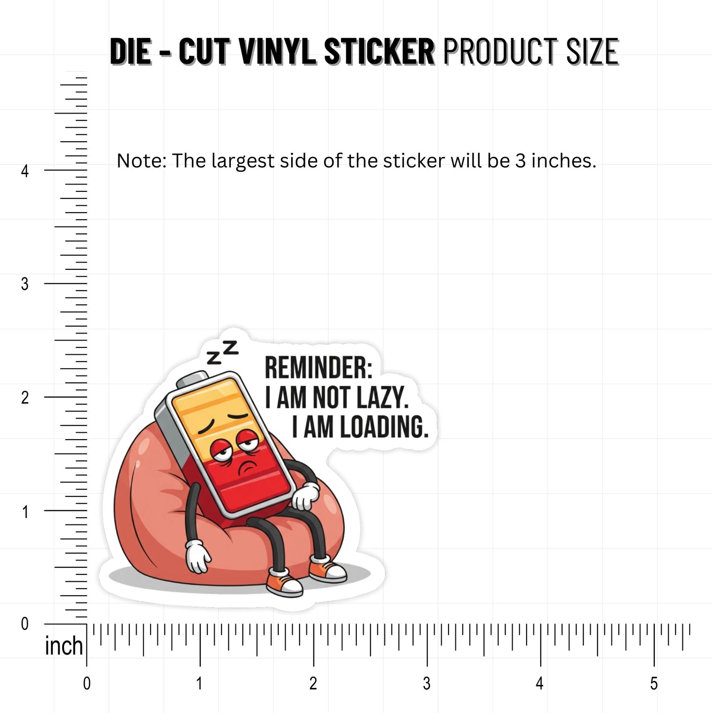 Still Loading ADHD Sticker - Not Lazy Neurodivergent Decal