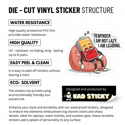 Still Loading ADHD Sticker - Not Lazy Neurodivergent Decal