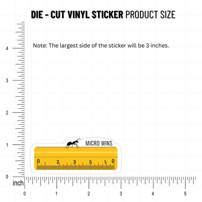 Small Steps Still Count ADHD Mental Health Sticker - Micro Wins Ant