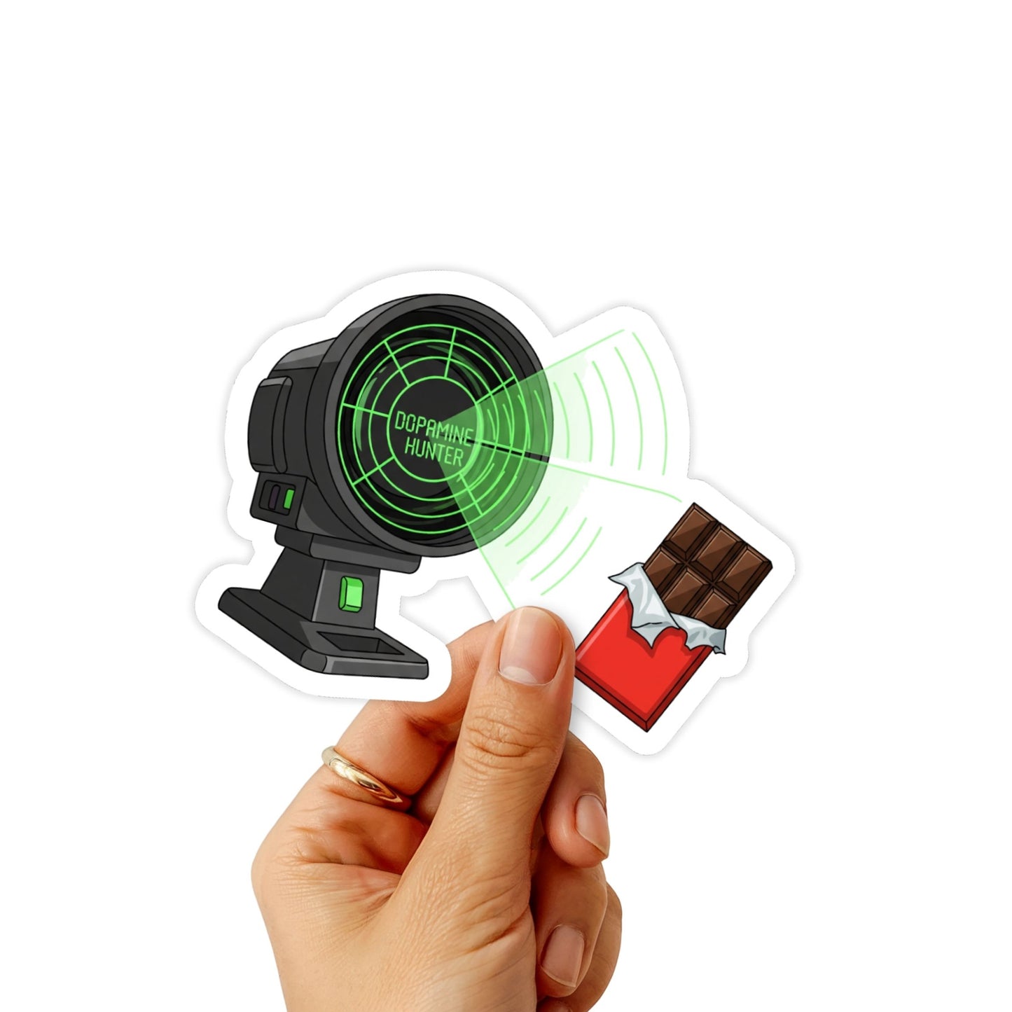 Dopamine Hunter Sticker - Funny ADHD Brain Radar Decal