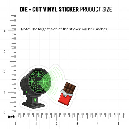 Dopamine Hunter Sticker - Funny ADHD Brain Radar Decal