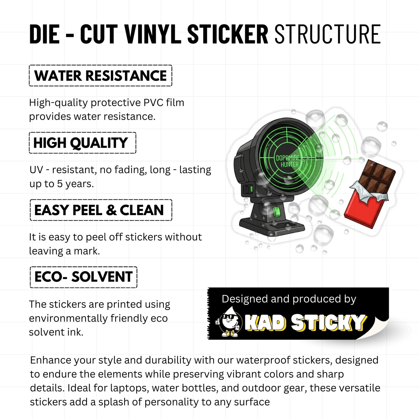 Dopamine Hunter Sticker - Funny ADHD Brain Radar Decal