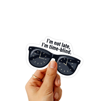 ADHD Time Blindness Sticker - Retro Sunglasses Vinyl Decal