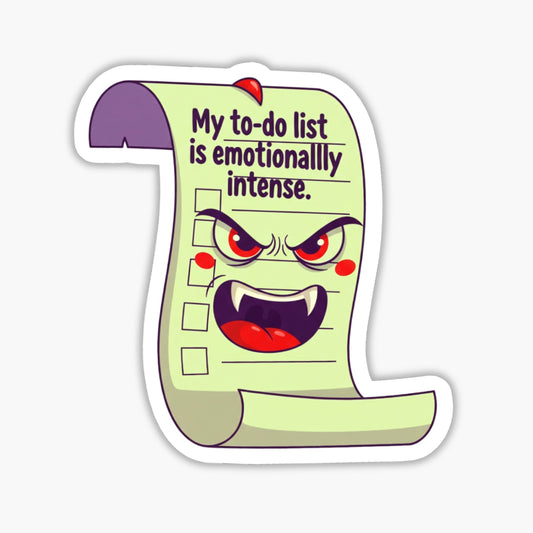 ADHD To-Do List Sticker - Emotionally Intense Monster Decal