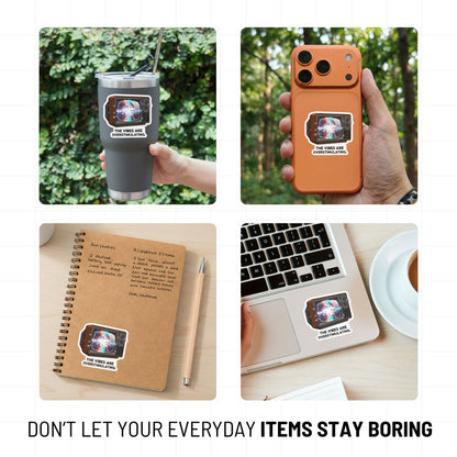 Sensory Overload Sticker - The Vibes are Overstimulating Retro TV